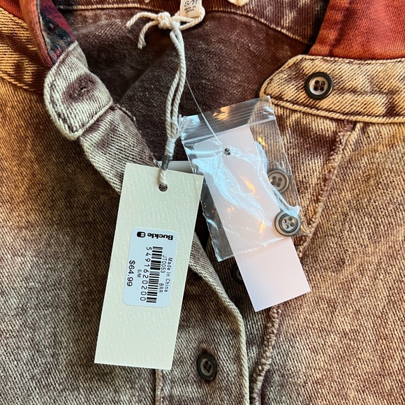 Gilded Intent Red and Tan Plaid Hoodie - Picture 4 of 5